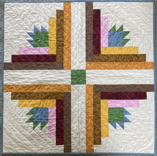 Bear Cabin (40" x 40") - Waterlily Quilts