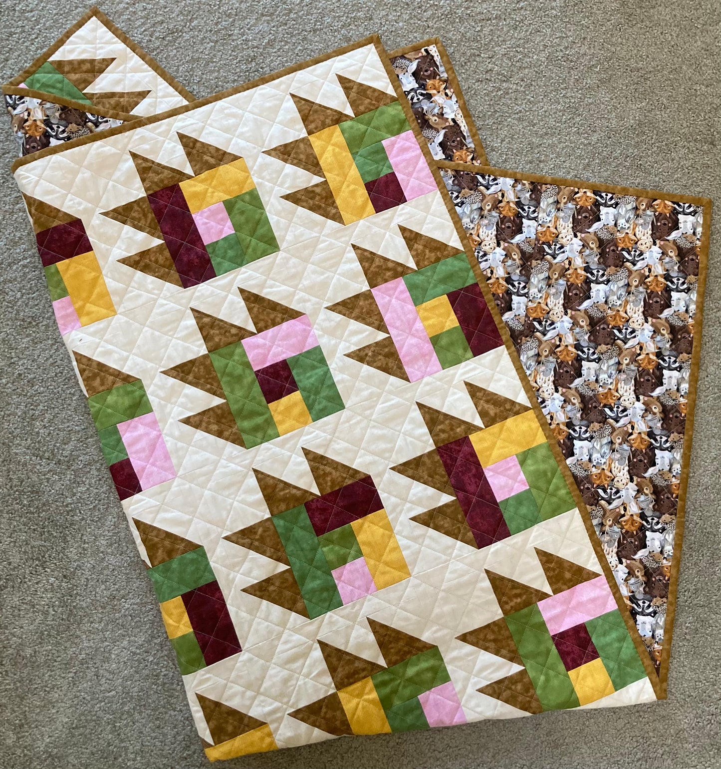 Bear Tracks (50" x 70") - Waterlily Quilts