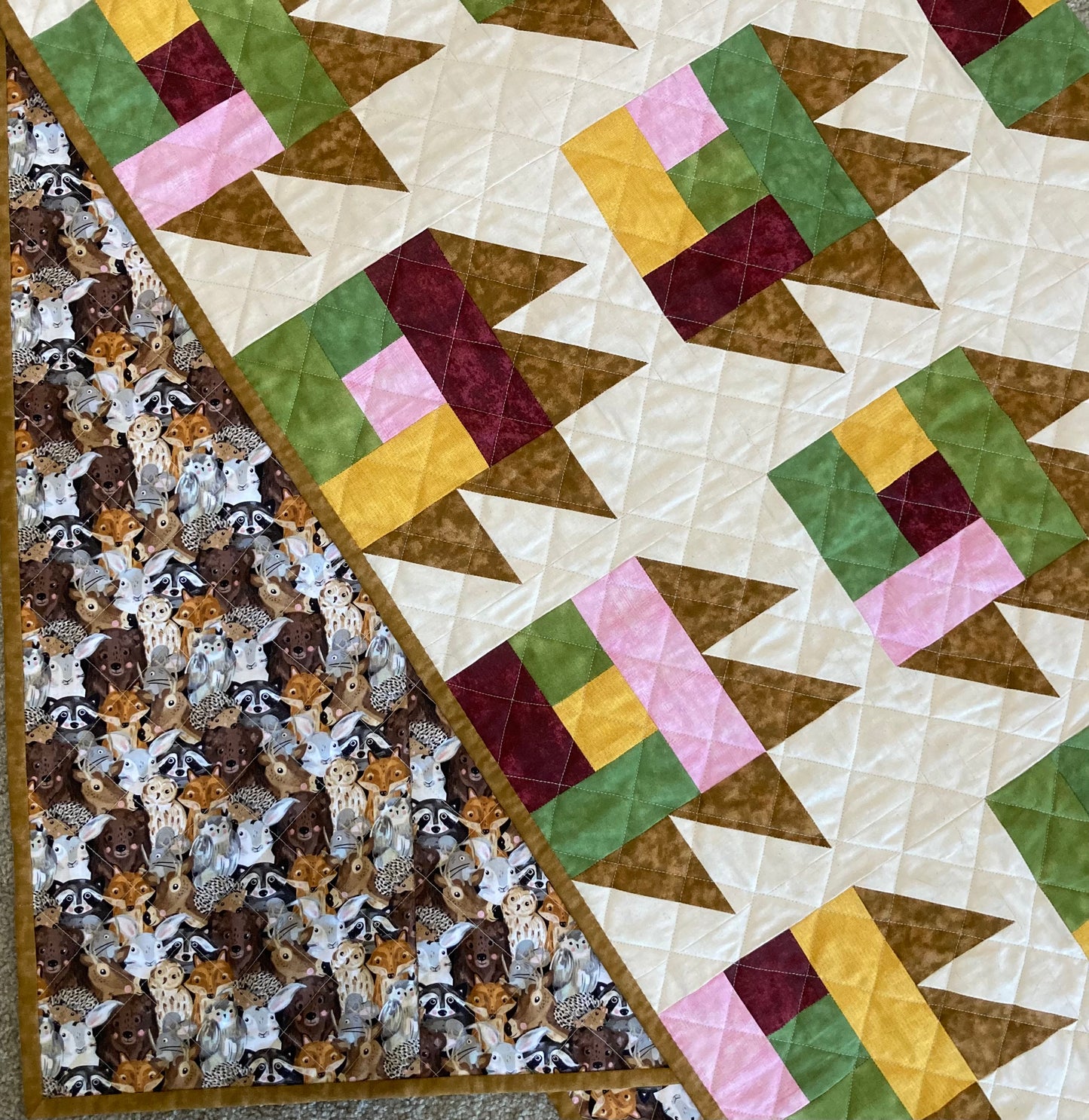 Bear Tracks (50" x 70") - Waterlily Quilts