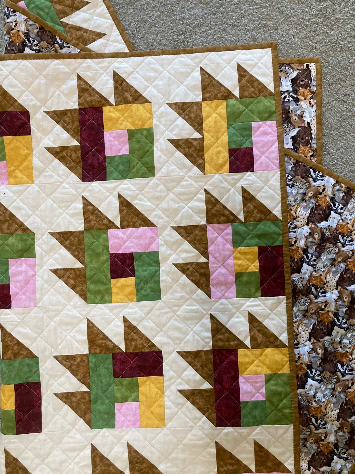 Bear Tracks (50" x 70") - Waterlily Quilts