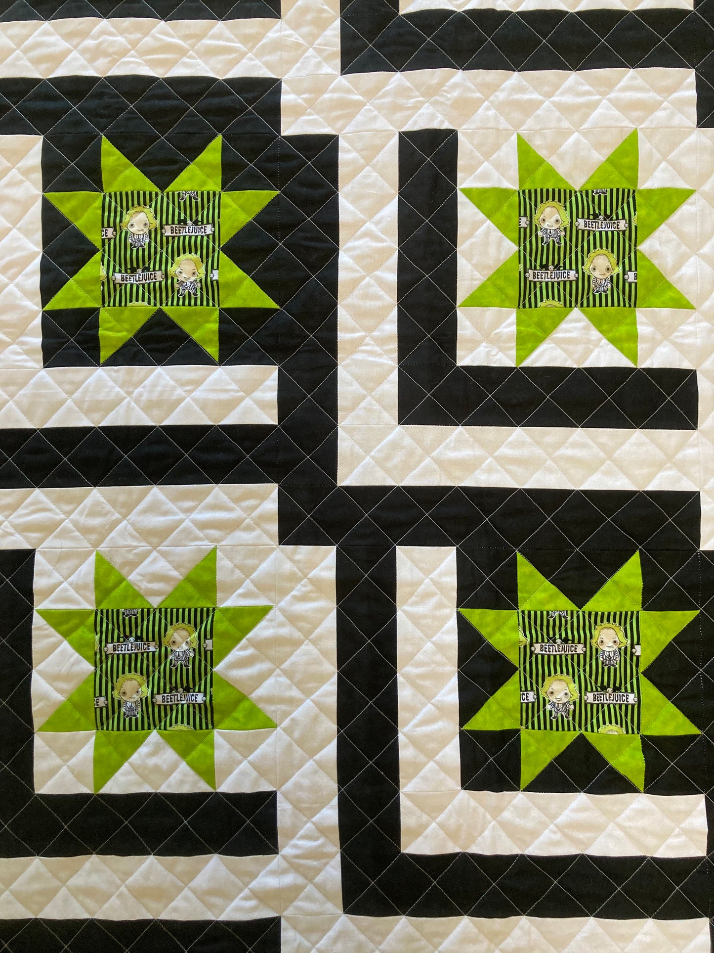 Jana's Beetlejuice Quilt (42" x 42") - Waterlily Quilts
