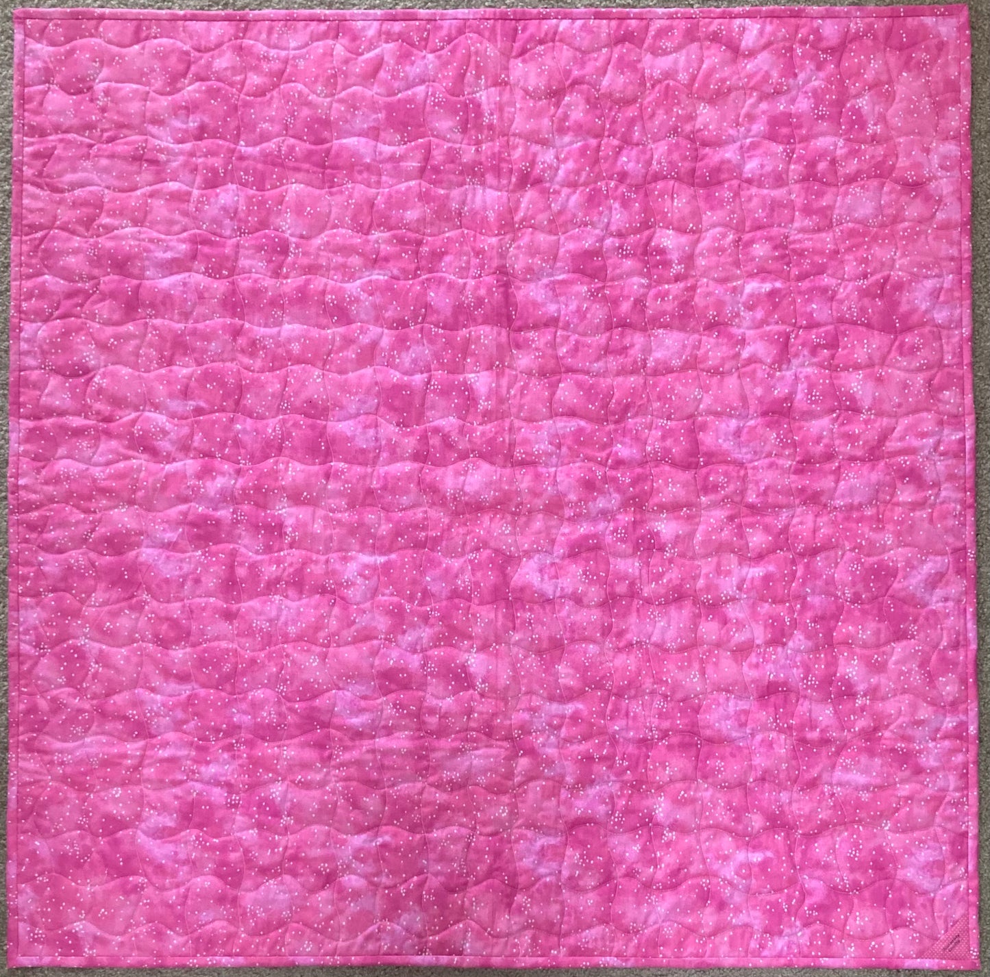 Pink Jolly Bar Quilt (40" x 40") - Waterlily Quilts