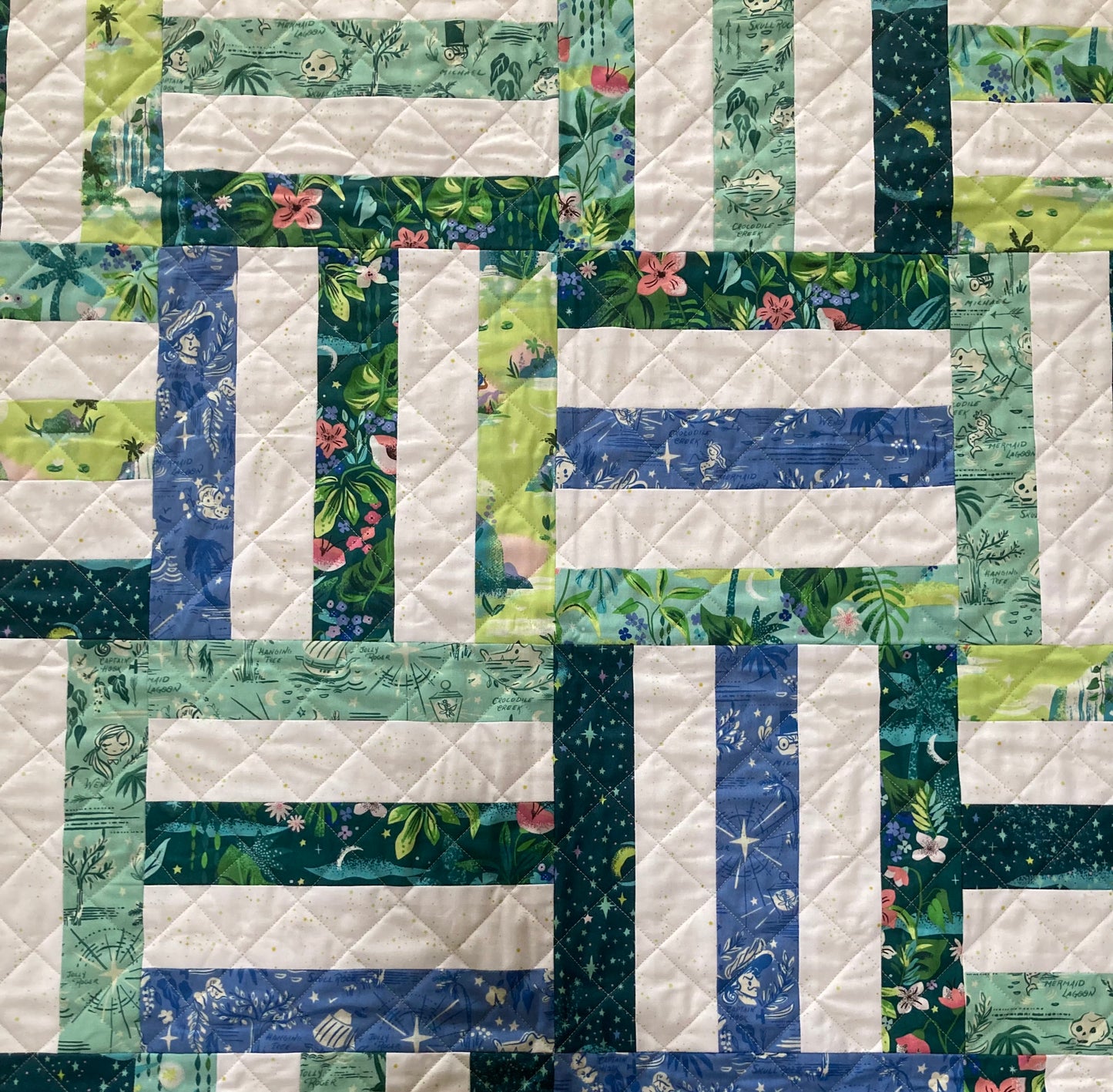 Neverland (40" x 40") - Waterlily Quilts