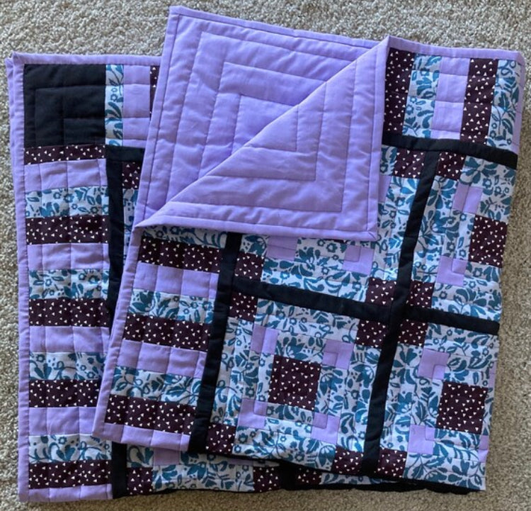 Midnight Lilac (43.5" x 43.5") - Waterlily Quilts