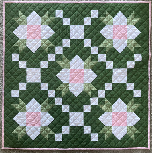 Andrew's Floral Quilt (40" x 40") - Waterlily Quilts