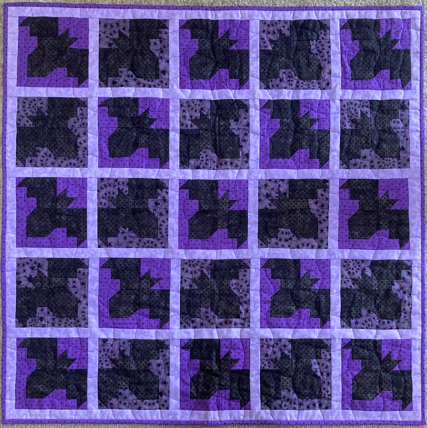 Bats (41" x 41") - Waterlily Quilts