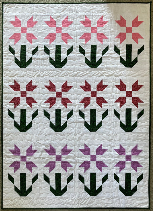 Flower Garden (50" x 70") - Waterlily Quilts