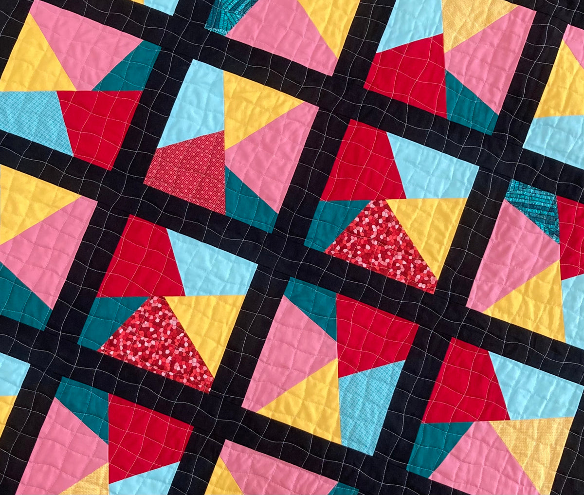Sally's Dress Quilt (42" x 42") - Waterlily Quilts