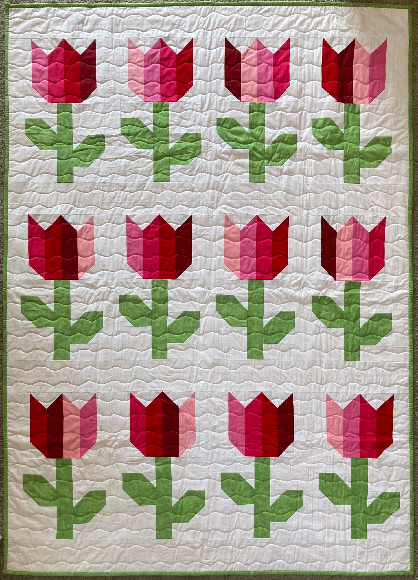 Tulips (50" x 70") - Waterlily Quilts