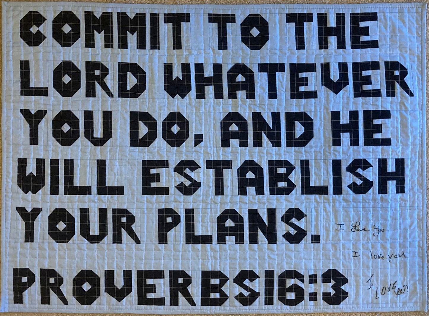 Zion's Prayer Quilt (36" x 46") - Waterlily Quilts