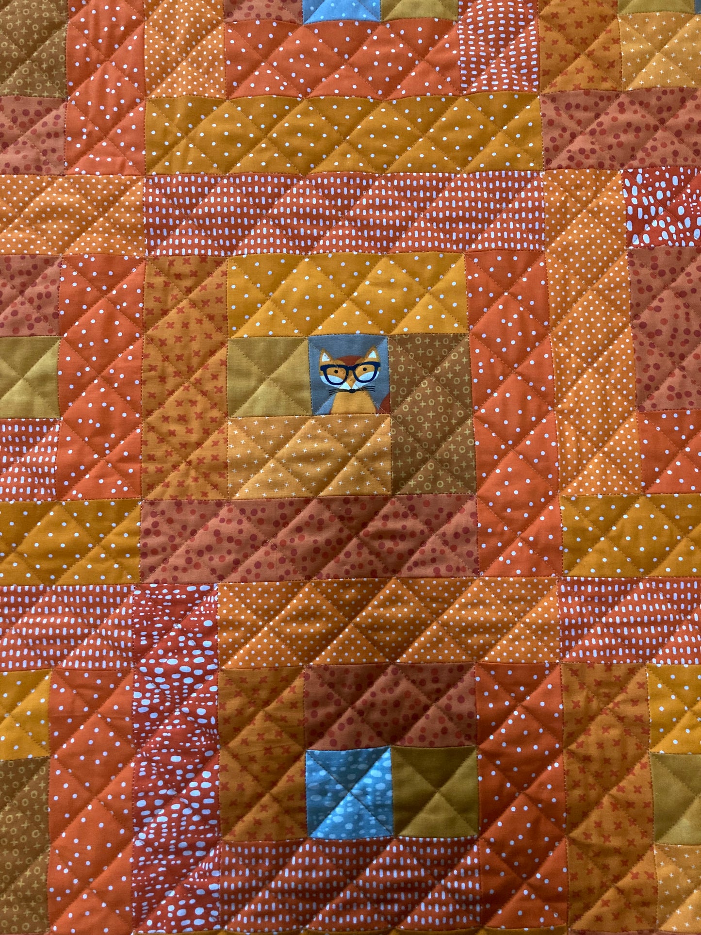 Lookin' Sharp Mr. Fox (40" x 40") - Waterlily Quilts