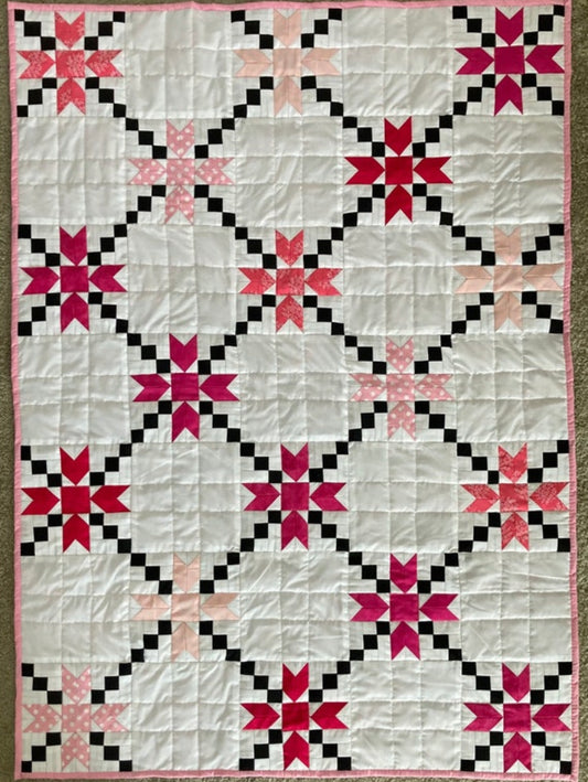 Burst of Pink (40" x 56") - Waterlily Quilts