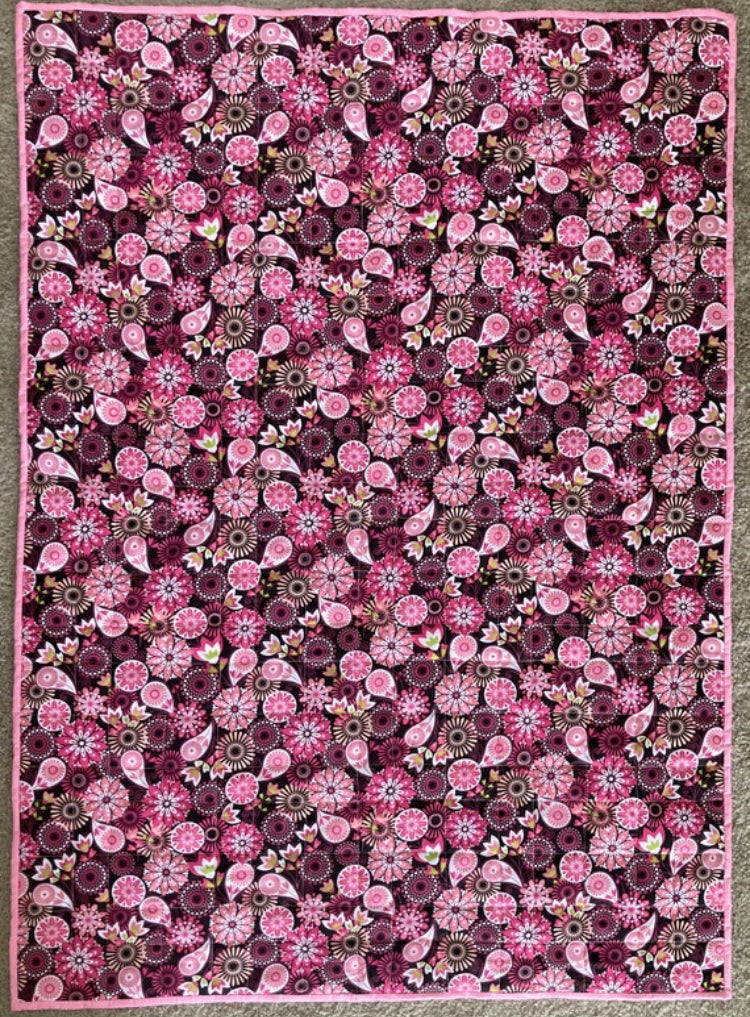 Burst of Pink (40" x 56") - Waterlily Quilts