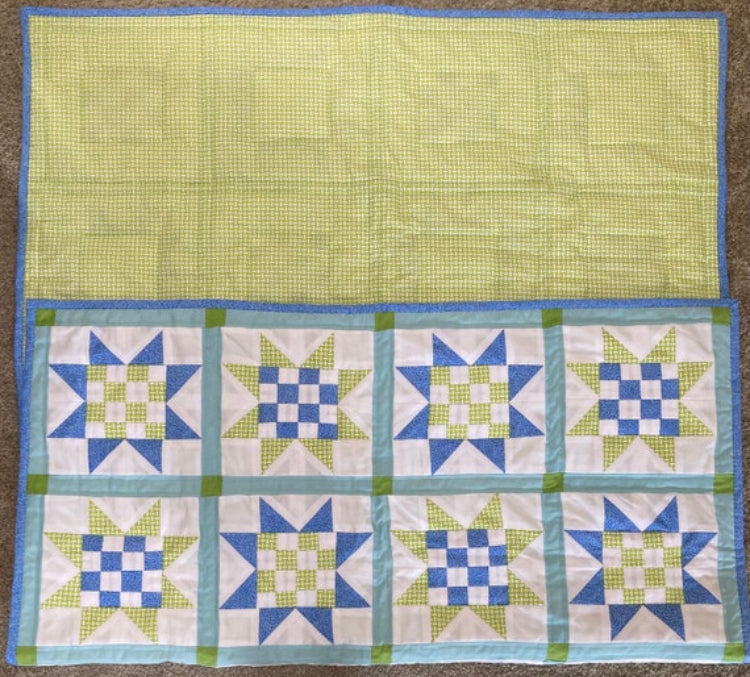 Checkered Stars (37" x 55") - Waterlily Quilts