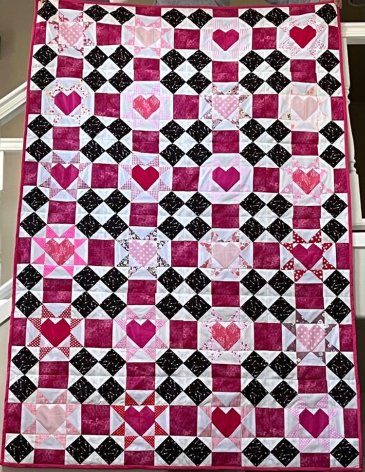 Hearts (50" x 70") - Waterlily Quilts