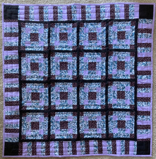 Midnight Lilac (43.5" x 43.5") - Waterlily Quilts