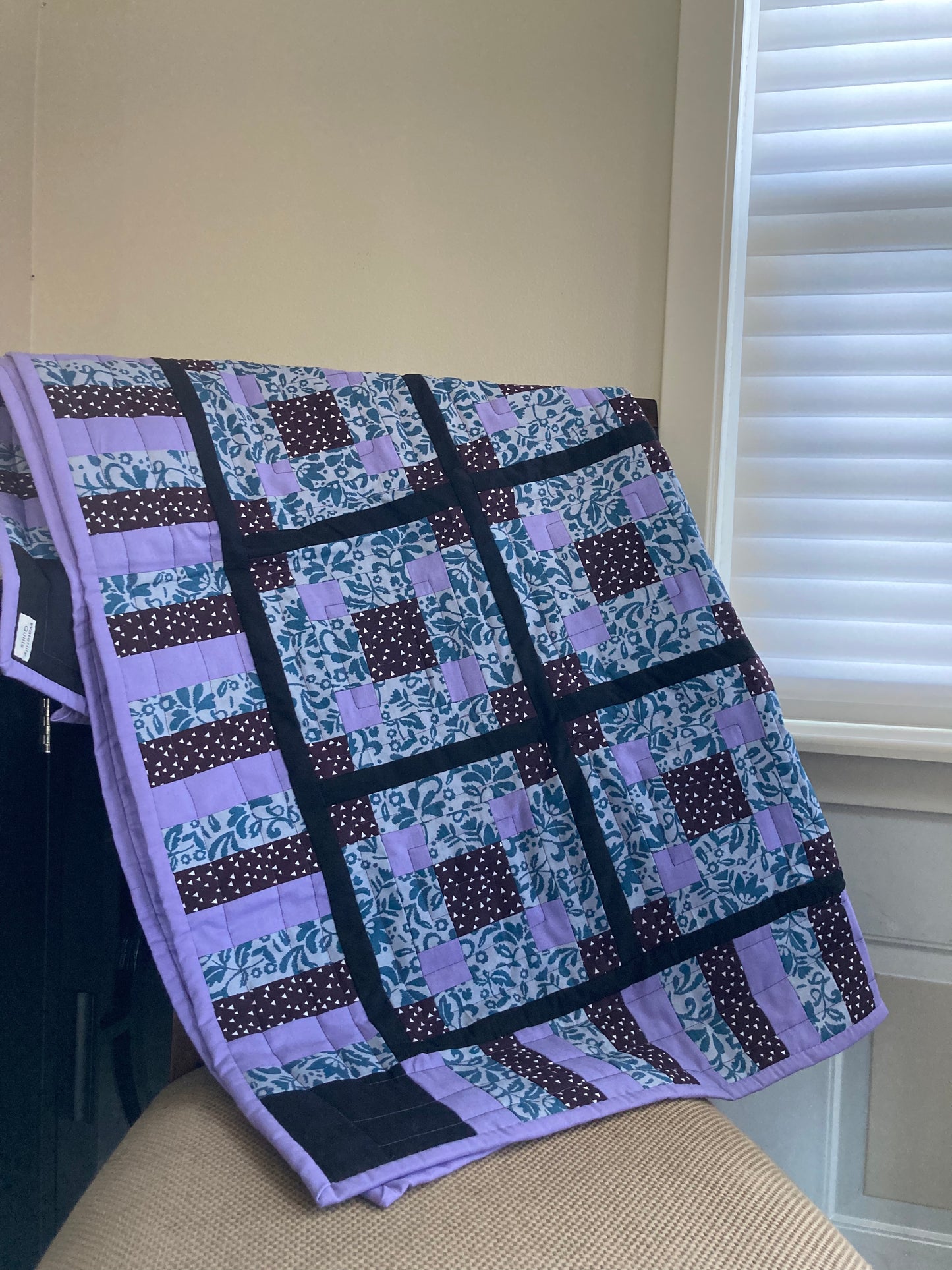 Midnight Lilac (43.5" x 43.5") - Waterlily Quilts