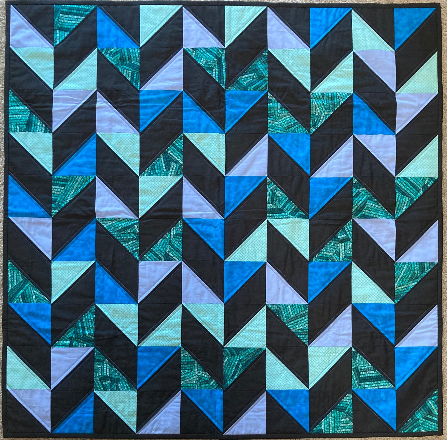 Mosaic Herringbone (40" x 40") - Waterlily Quilts