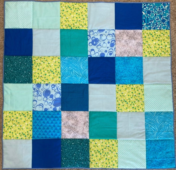 Oceans (36" x 36") - Waterlily Quilts