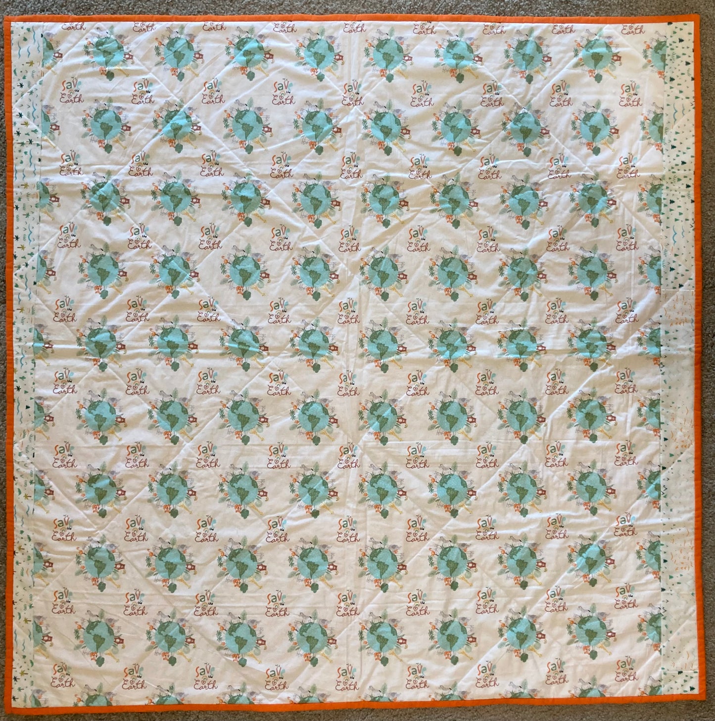 Save the Earth (47" x 47") - Waterlily Quilts