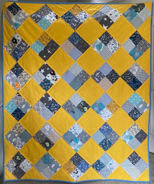 Starry Blooms (56.5" x 68.5") - Waterlily Quilts