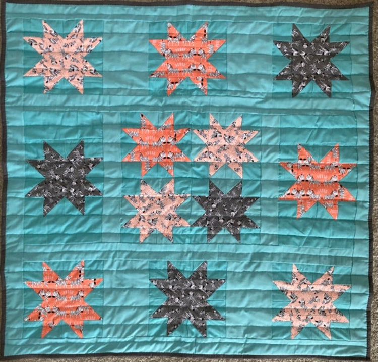 Dazzle like a Zebra (40" x 40") - Waterlily Quilts