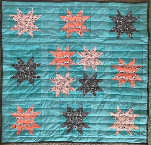 Dazzle like a Zebra (40" x 40") - Waterlily Quilts